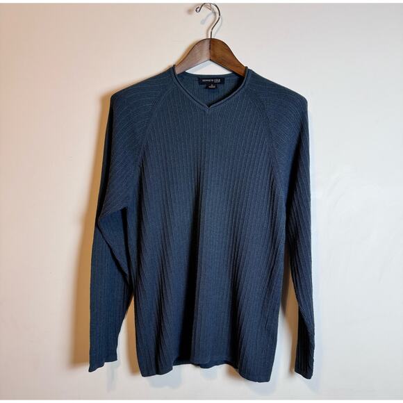 Kenneth Cole V-Neck Long Sleeve Pullover Sweater - Size M - Picture 1 of 7